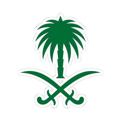 Emblem of Saudi Arabia 2 (Saudi Arabia) (Coat of Arms) STICKER Vinyl Kiss-Cut Decal 6 Inch White - The Sticker Space