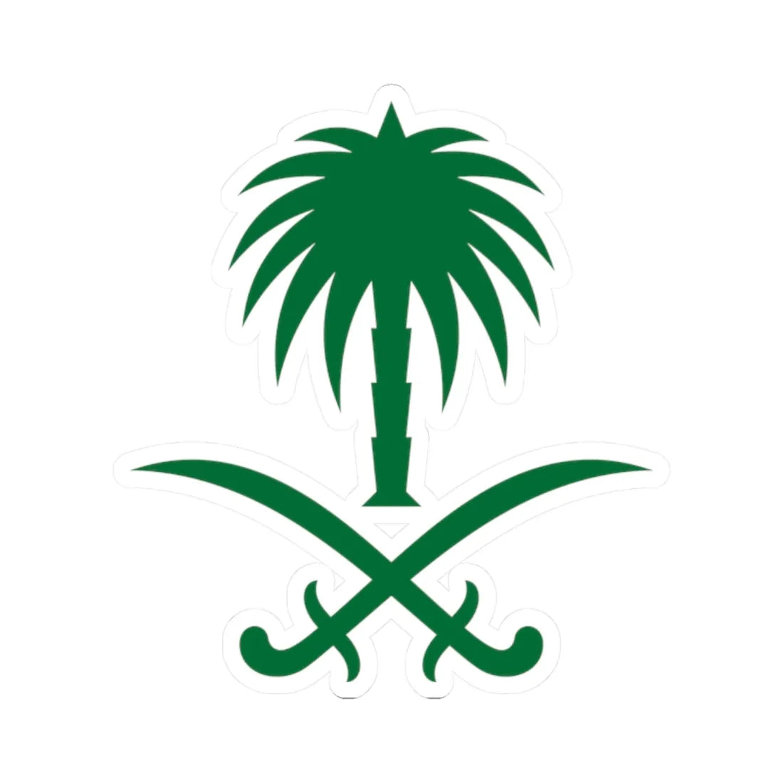 Emblem of Saudi Arabia 2 (Saudi Arabia) (Coat of Arms) STICKER Vinyl Kiss-Cut Decal - The Sticker Space