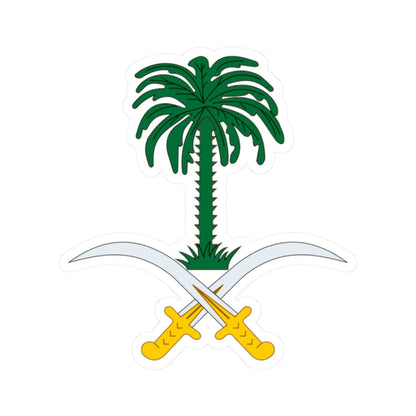 Emblem of Saudi Arabia (Saudi Arabia) (Coat of Arms) STICKER Vinyl Kiss-Cut Decal 2 Inch White - The Sticker Space