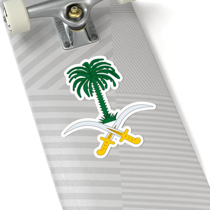 Emblem of Saudi Arabia (Saudi Arabia) (Coat of Arms) STICKER Vinyl Kiss-Cut Decal - The Sticker Space
