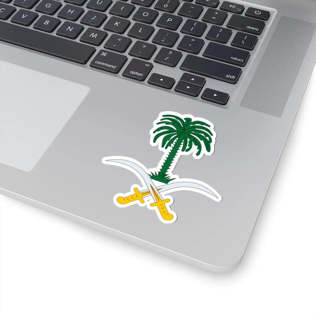 Emblem of Saudi Arabia (Saudi Arabia) (Coat of Arms) STICKER Vinyl Kiss-Cut Decal - The Sticker Space