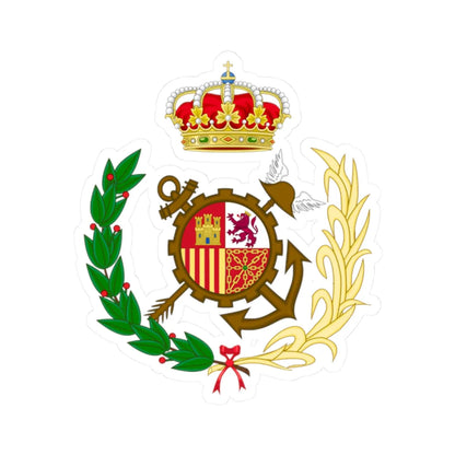 Emblem of Spanish Customs Surveillance Service (Spain) (Coat of Arms) STICKER Vinyl Kiss-Cut Decal 2 Inch White - The Sticker Space