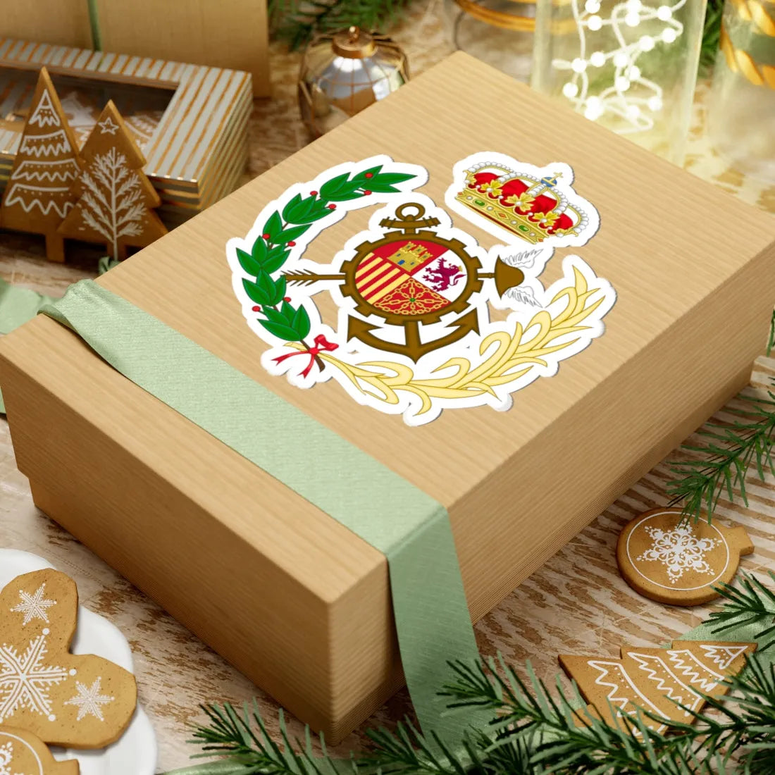 Emblem of Spanish Customs Surveillance Service (Spain) (Coat of Arms) STICKER Vinyl Kiss-Cut Decal - The Sticker Space