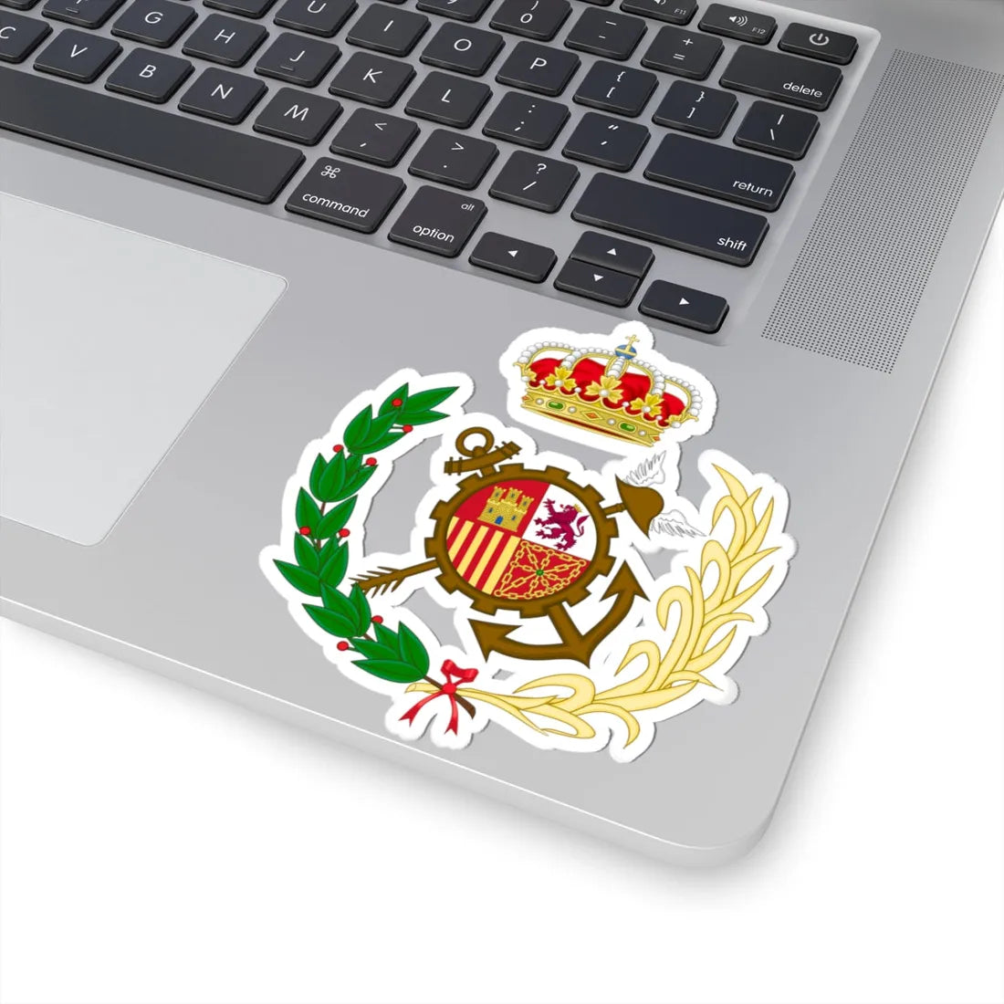 Emblem of Spanish Customs Surveillance Service (Spain) (Coat of Arms) STICKER Vinyl Kiss-Cut Decal - The Sticker Space
