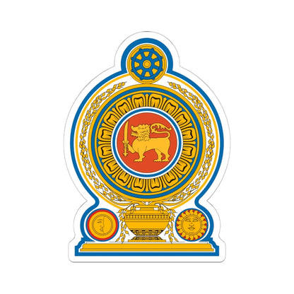 Emblem of Sri Lanka (Sri Lanka) (Coat of Arms) STICKER Vinyl Kiss-Cut Decal 6 Inch White - The Sticker Space