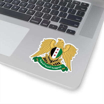 Emblem of Syria 2024-2025 Governments version (Syria) (Coat of Arms) STICKER Vinyl Kiss-Cut Decal - The Sticker Space
