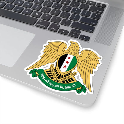 Emblem of Syria 2024-2025 Governments version (Syria) (Coat of Arms) STICKER Vinyl Kiss-Cut Decal - The Sticker Space