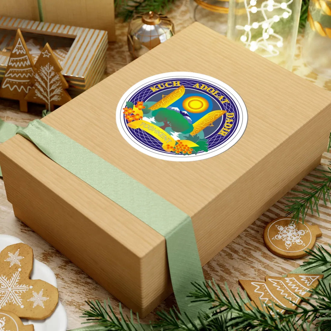 Emblem of Tashkent (Uzbekistan) (Coat of Arms) STICKER Vinyl Kiss-Cut Decal - The Sticker Space