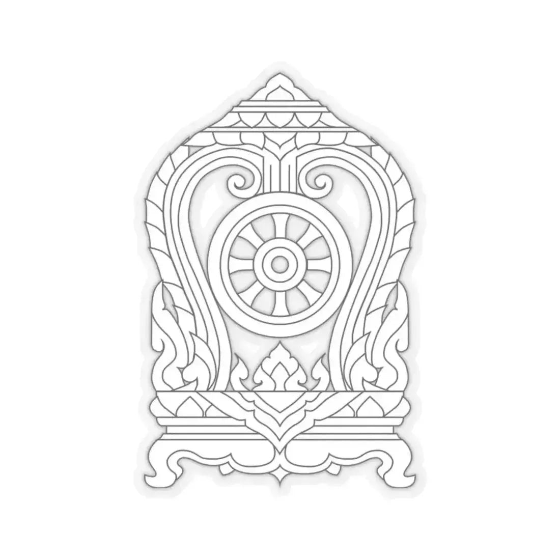 Emblem of Thai Ministry of Education (Thailand) STICKER Vinyl Kiss-Cut Decal 2 Inch Transparent - The Sticker Space