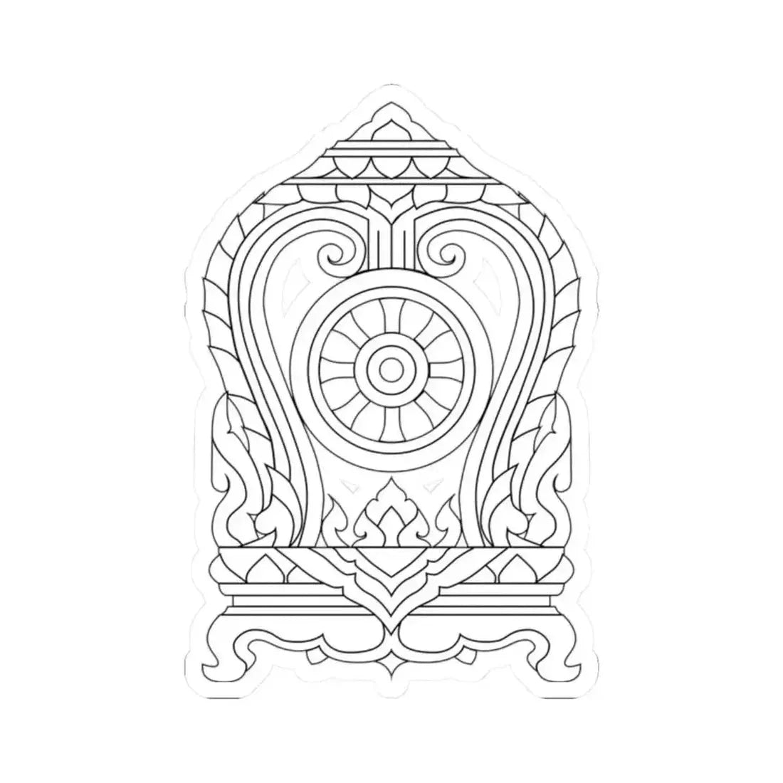 Emblem of Thai Ministry of Education (Thailand) STICKER Vinyl Kiss-Cut Decal 2 Inch White - The Sticker Space