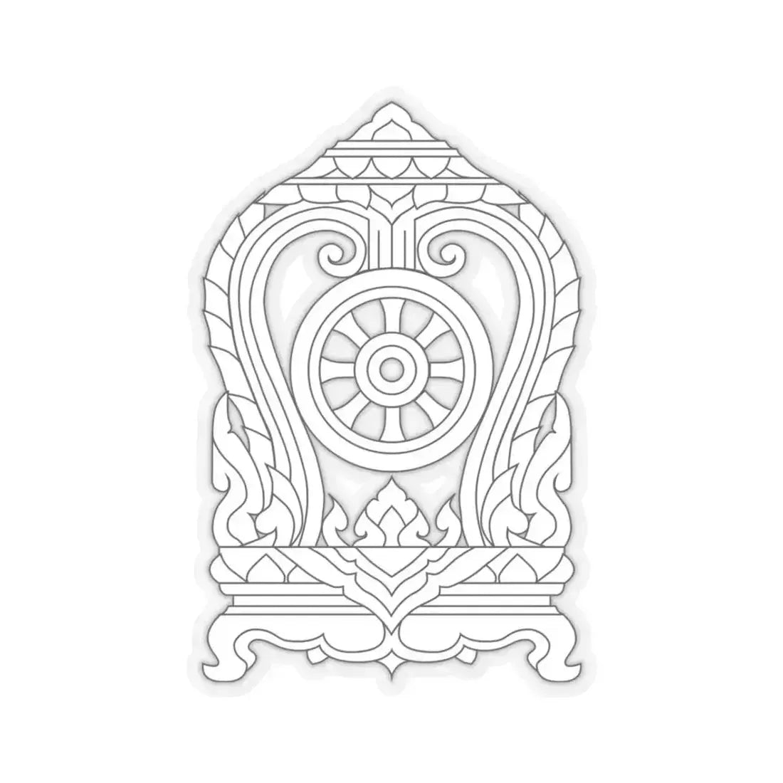 Emblem of Thai Ministry of Education (Thailand) STICKER Vinyl Kiss-Cut Decal 3 Inch Transparent - The Sticker Space