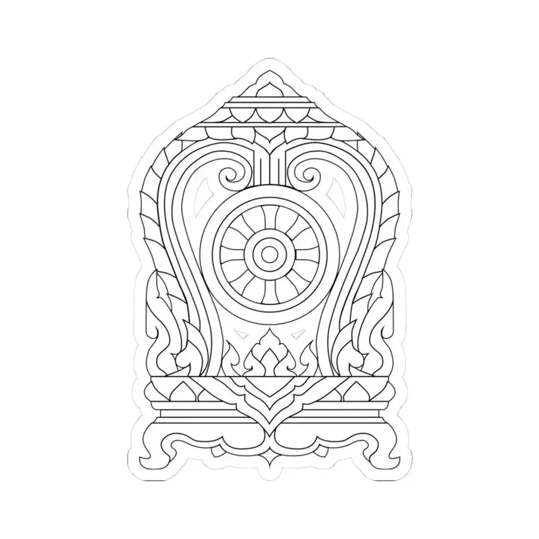 Emblem of Thai Ministry of Education (Thailand) STICKER Vinyl Kiss-Cut Decal 3 Inch White - The Sticker Space