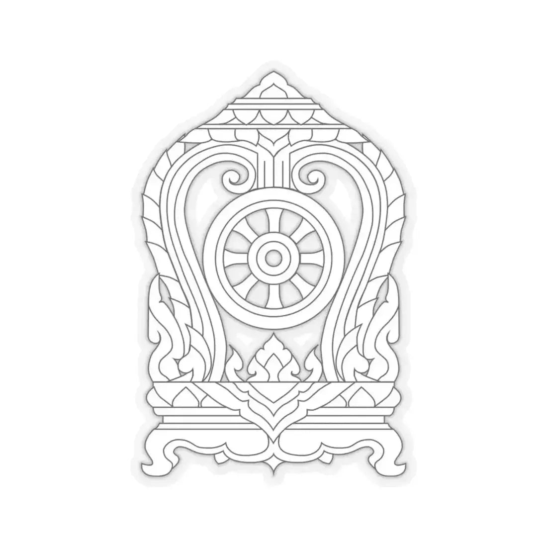 Emblem of Thai Ministry of Education (Thailand) STICKER Vinyl Kiss-Cut Decal 4 Inch Transparent - The Sticker Space