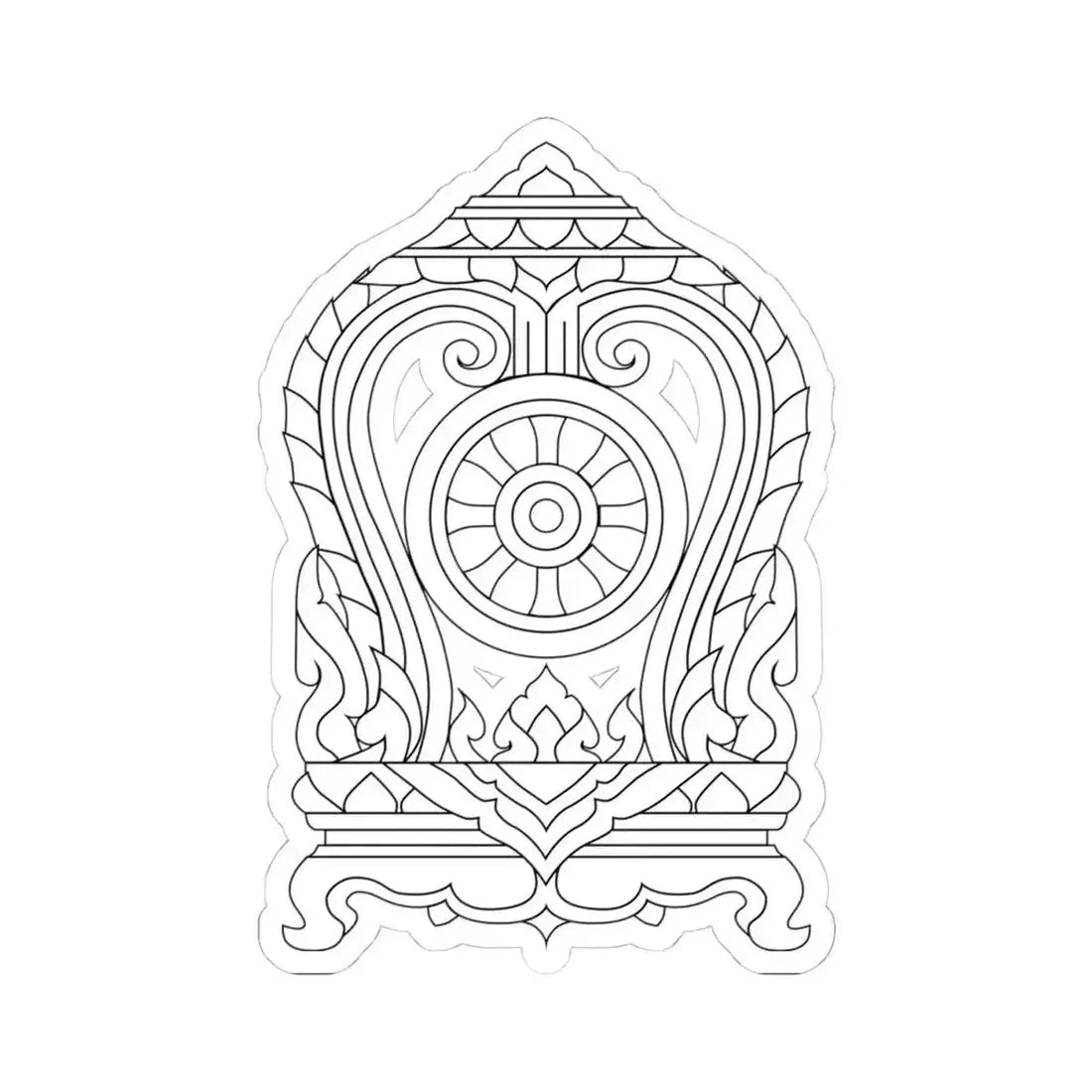 Emblem of Thai Ministry of Education (Thailand) STICKER Vinyl Kiss-Cut Decal 4 Inch White - The Sticker Space