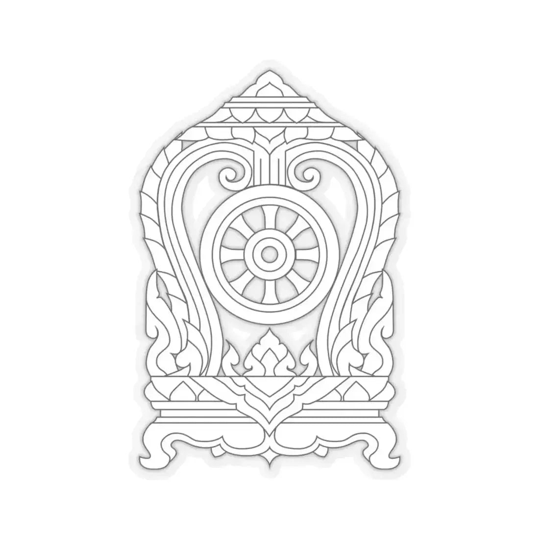 Emblem of Thai Ministry of Education (Thailand) STICKER Vinyl Kiss-Cut Decal 6 Inch Transparent - The Sticker Space