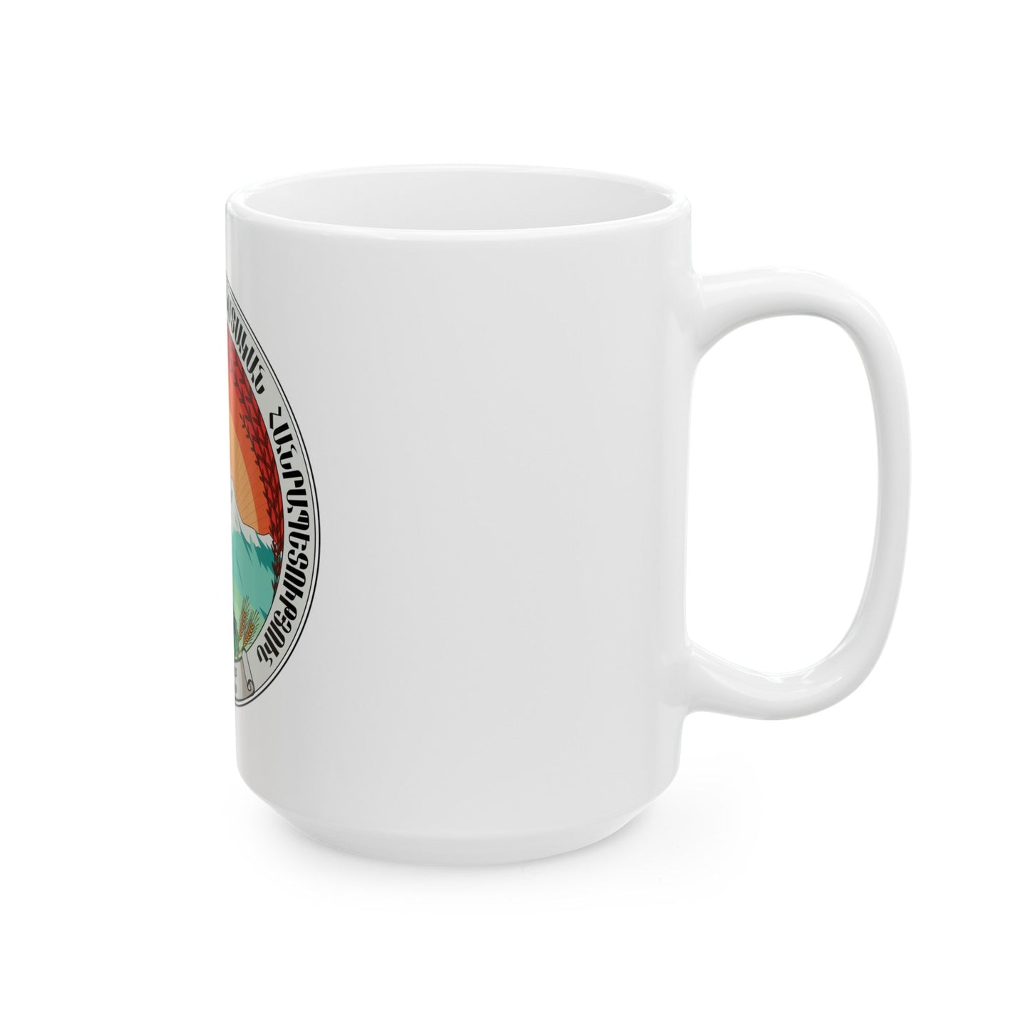 Emblem of the Armenian SSR (1922) - White Coffee Mug-The Sticker Space