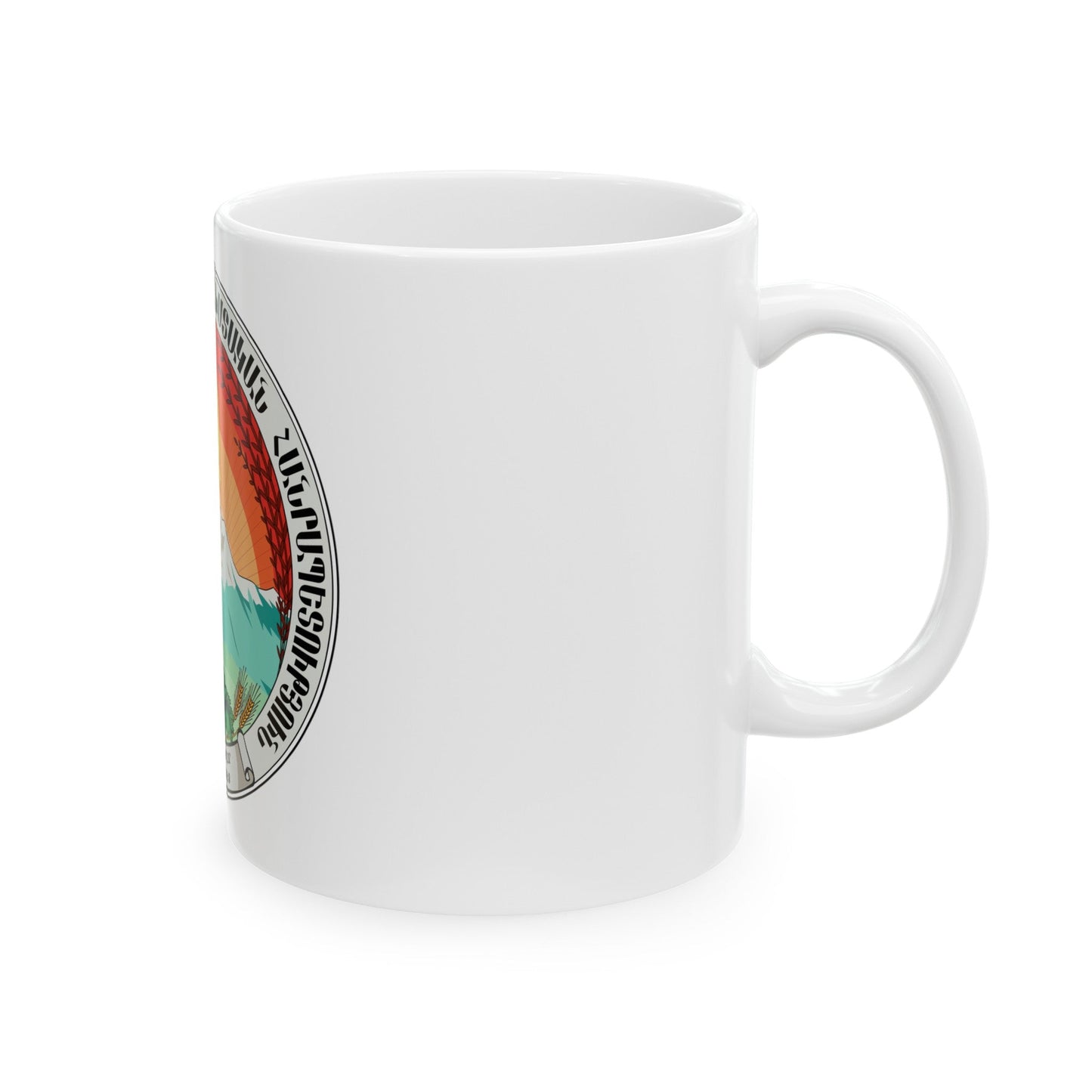 Emblem of the Armenian SSR (1922) - White Coffee Mug-The Sticker Space