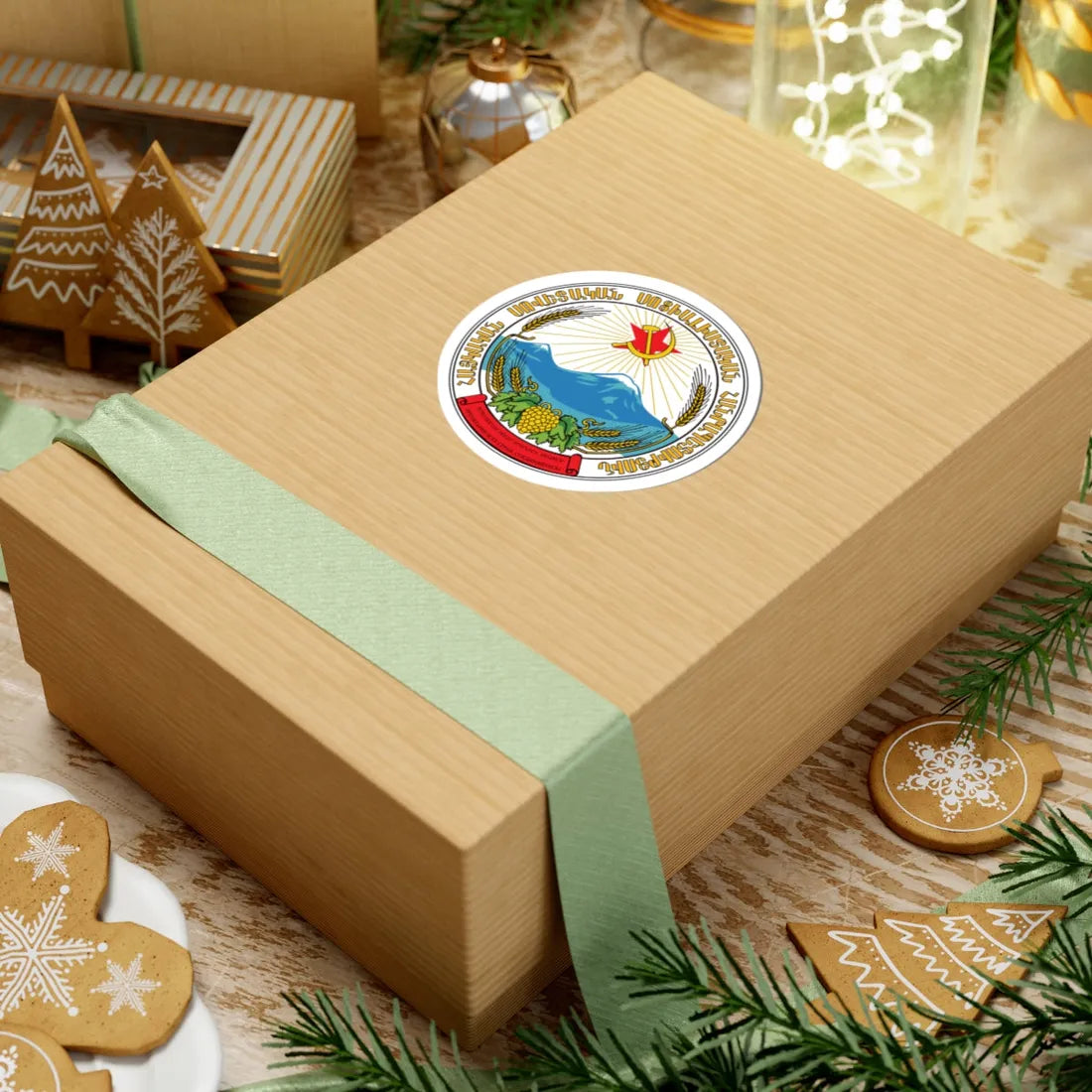 Emblem of the Armenian SSR (Armenia) (Coat of Arms) STICKER Vinyl Kiss-Cut Decal - The Sticker Space