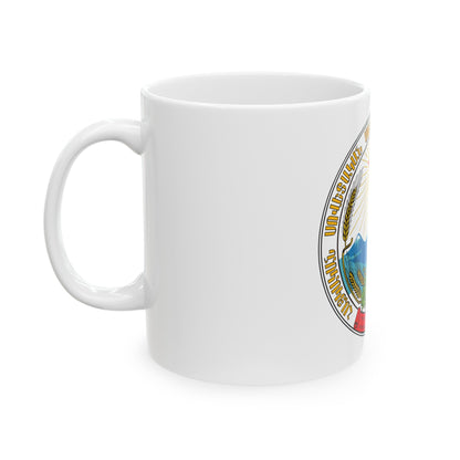 Emblem of the Armenian SSR - White Coffee Mug-The Sticker Space