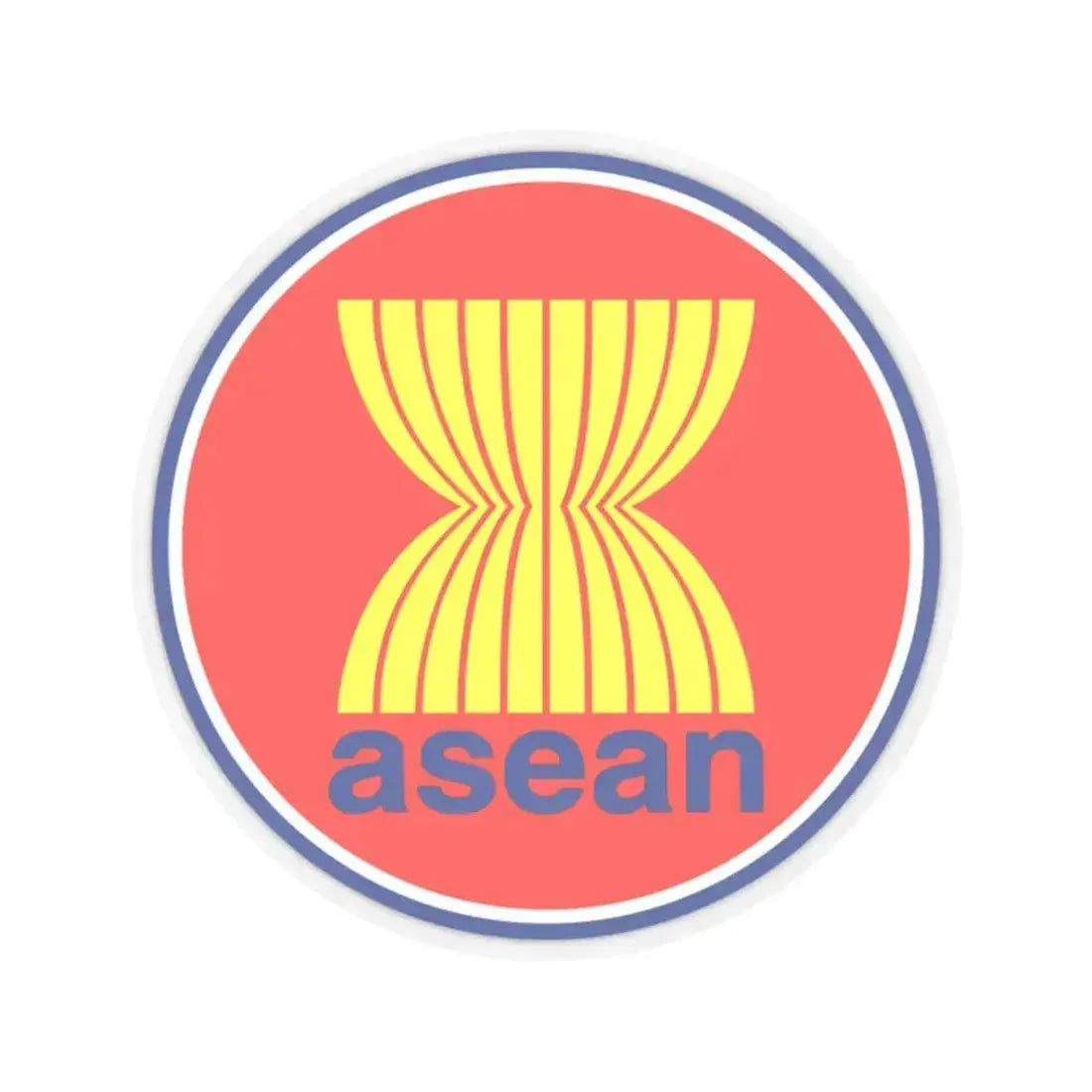 Emblem of the Association of Southeast Asian Nations ASEAN - STICKER Vinyl Kiss-Cut Decal 2 Inch Transparent - The Sticker Space