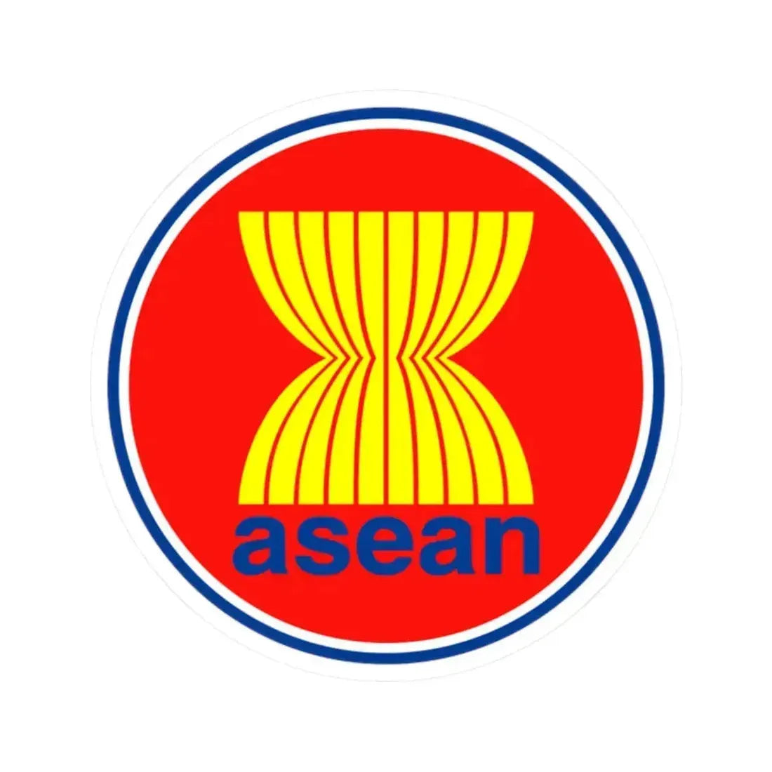 Emblem of the Association of Southeast Asian Nations ASEAN - STICKER Vinyl Kiss-Cut Decal 2 Inch White - The Sticker Space