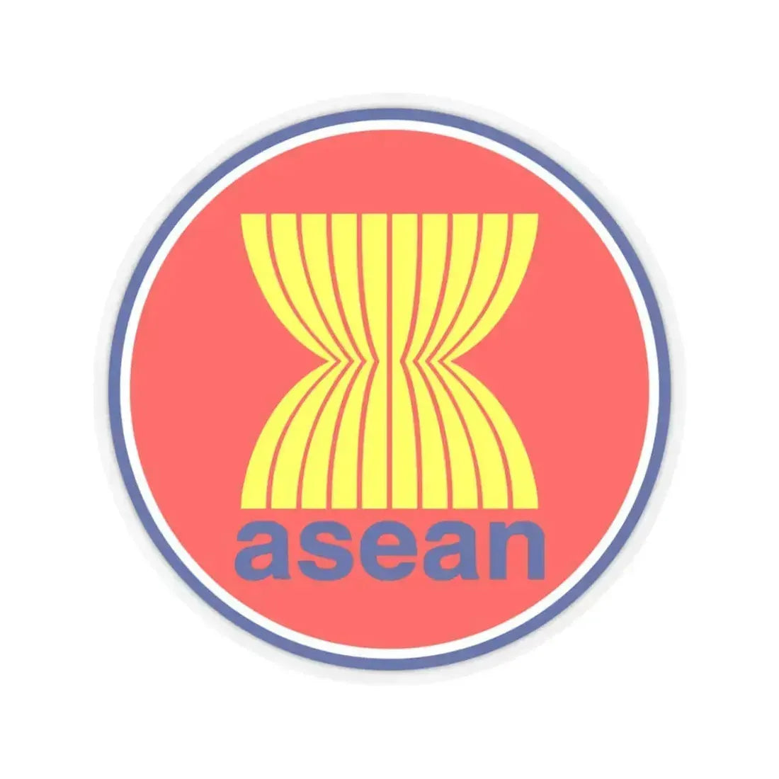 Emblem of the Association of Southeast Asian Nations ASEAN - STICKER Vinyl Kiss-Cut Decal 3 Inch Transparent - The Sticker Space