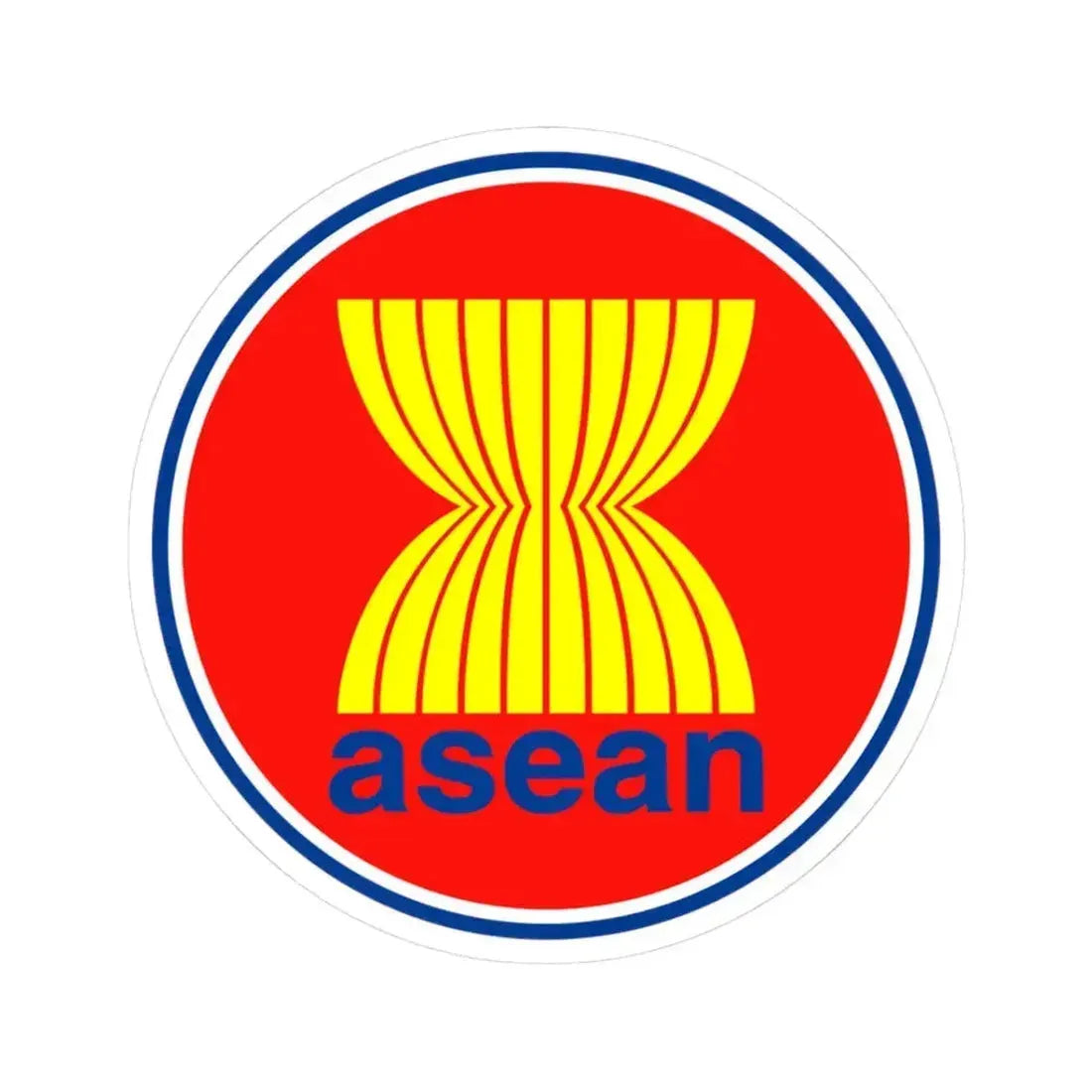 Emblem of the Association of Southeast Asian Nations ASEAN - STICKER Vinyl Kiss-Cut Decal 3 Inch White - The Sticker Space