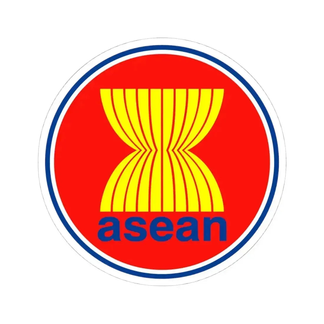 Emblem of the Association of Southeast Asian Nations ASEAN - STICKER Vinyl Kiss-Cut Decal 4 Inch White - The Sticker Space