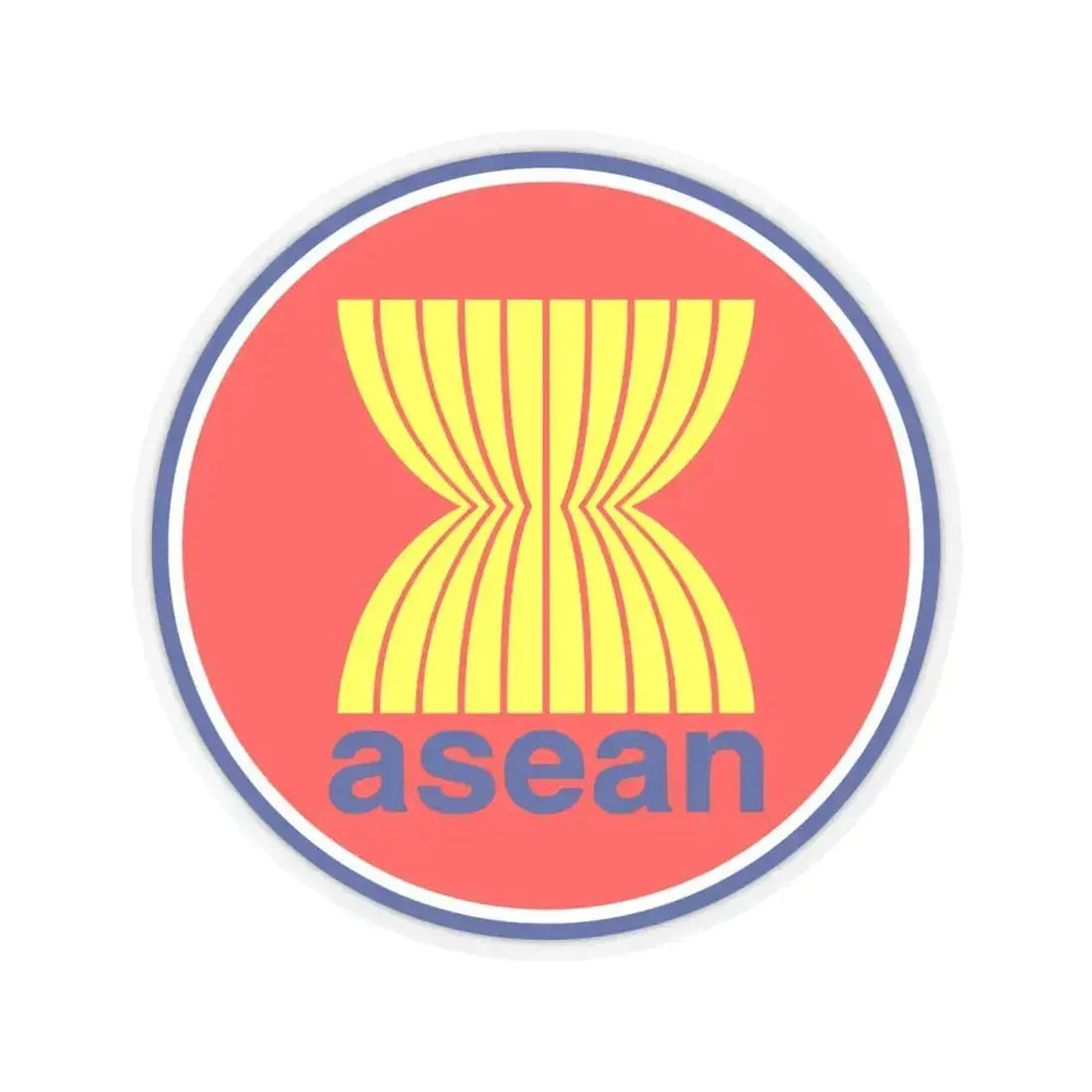 Emblem of the Association of Southeast Asian Nations ASEAN - STICKER Vinyl Kiss-Cut Decal 6 Inch Transparent - The Sticker Space