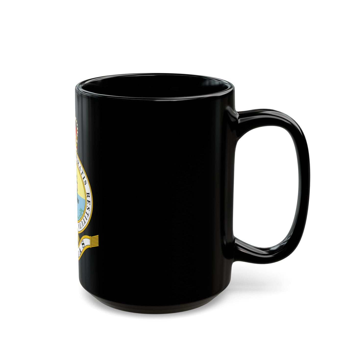 Emblem of the Bahamas (1869-1904; 1953-1964) - Black Coffee Mug-The Sticker Space