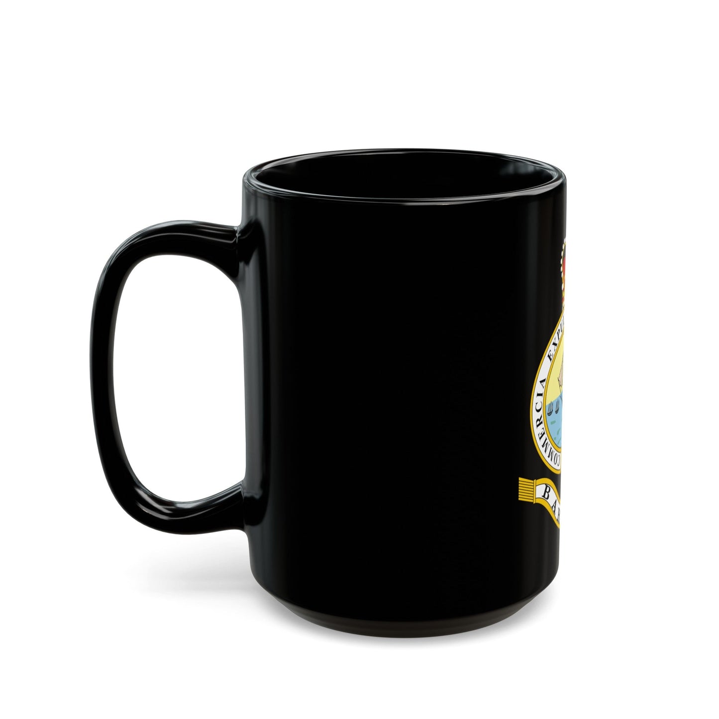 Emblem of the Bahamas (1869-1904; 1953-1964) - Black Coffee Mug-The Sticker Space