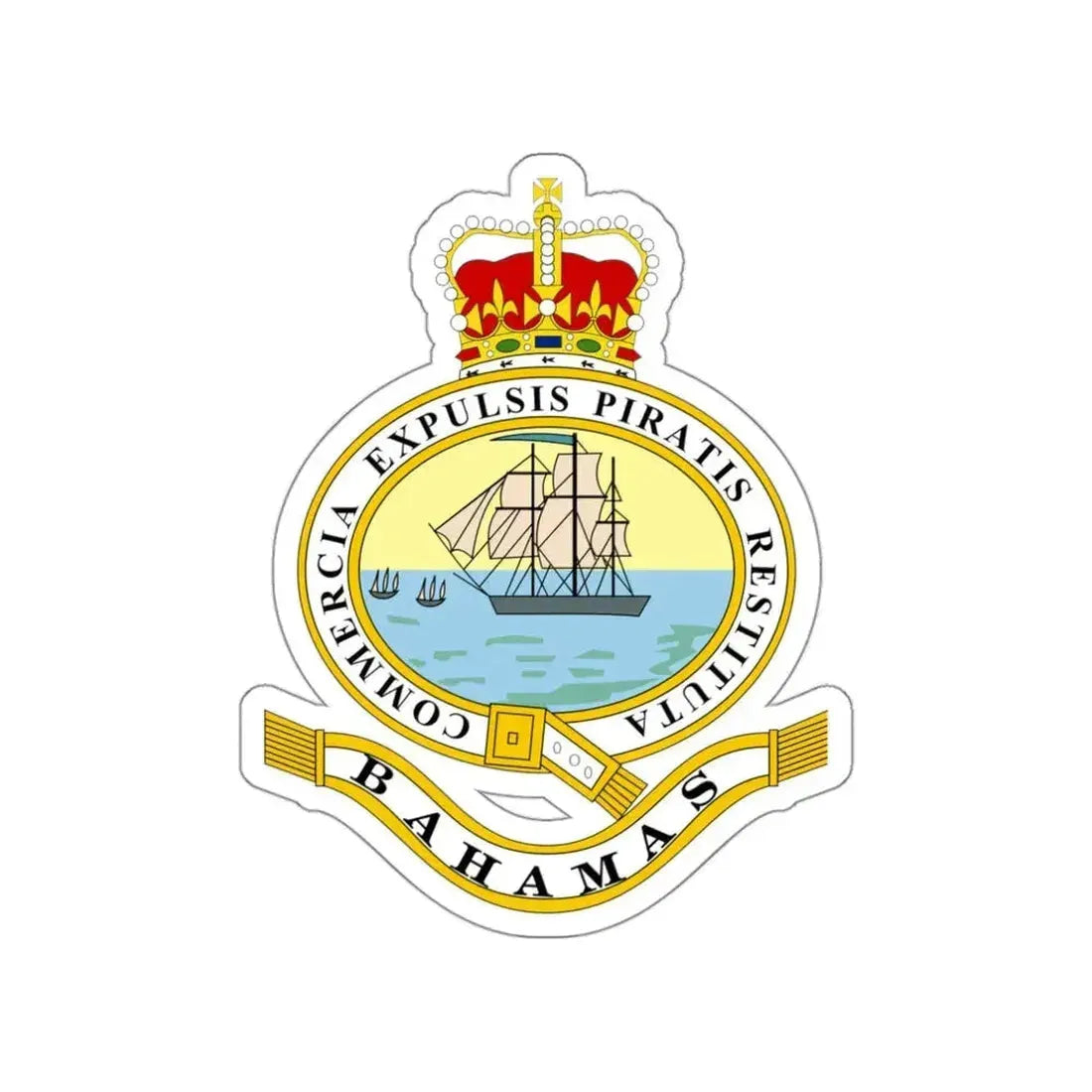 Emblem of the Bahamas (1869-1904; 1953-1964) STICKER Vinyl Die-Cut Decal 3 Inch - The Sticker Space
