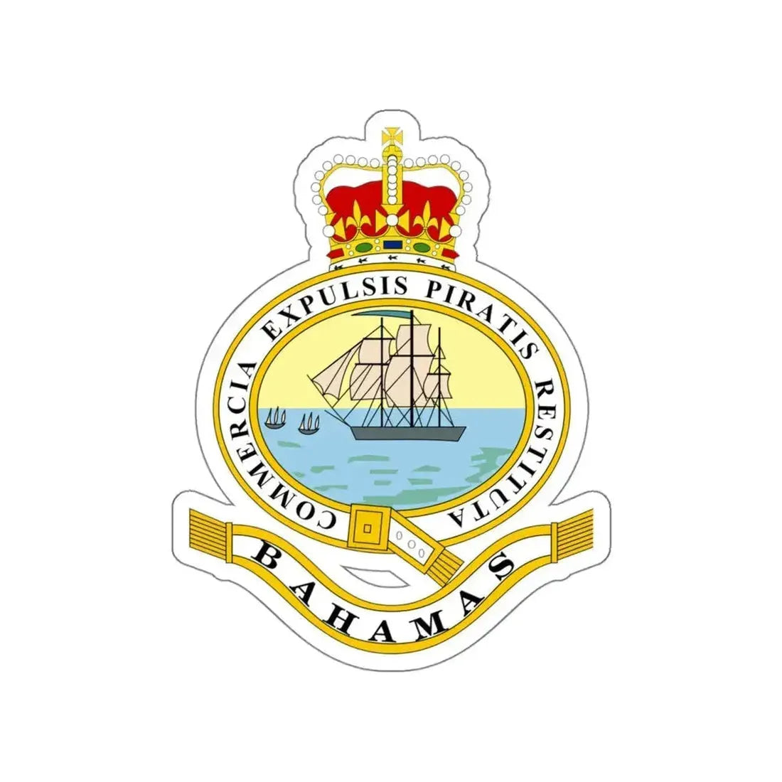 Emblem of the Bahamas (1869-1904; 1953-1964) STICKER Vinyl Die-Cut Decal 4 Inch - The Sticker Space