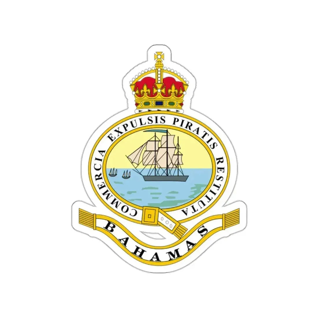 Emblem of the Bahamas (1904-1953) STICKER Vinyl Die-Cut Decal 2 Inch - The Sticker Space