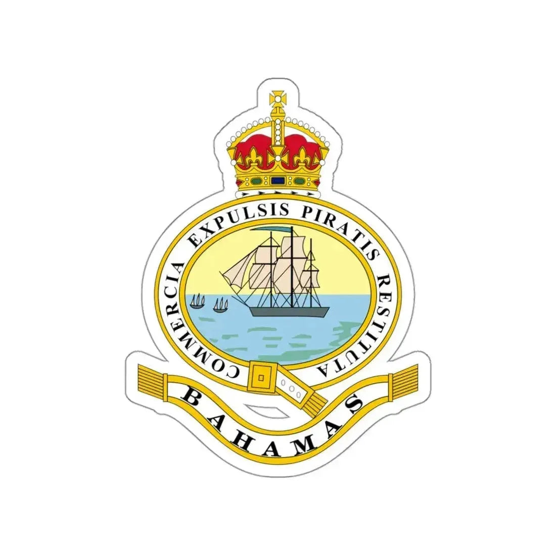 Emblem of the Bahamas (1904-1953) STICKER Vinyl Die-Cut Decal 3 Inch - The Sticker Space