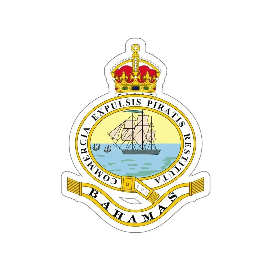 Emblem of the Bahamas (1904-1953) STICKER Vinyl Die-Cut Decal 5 Inch - The Sticker Space