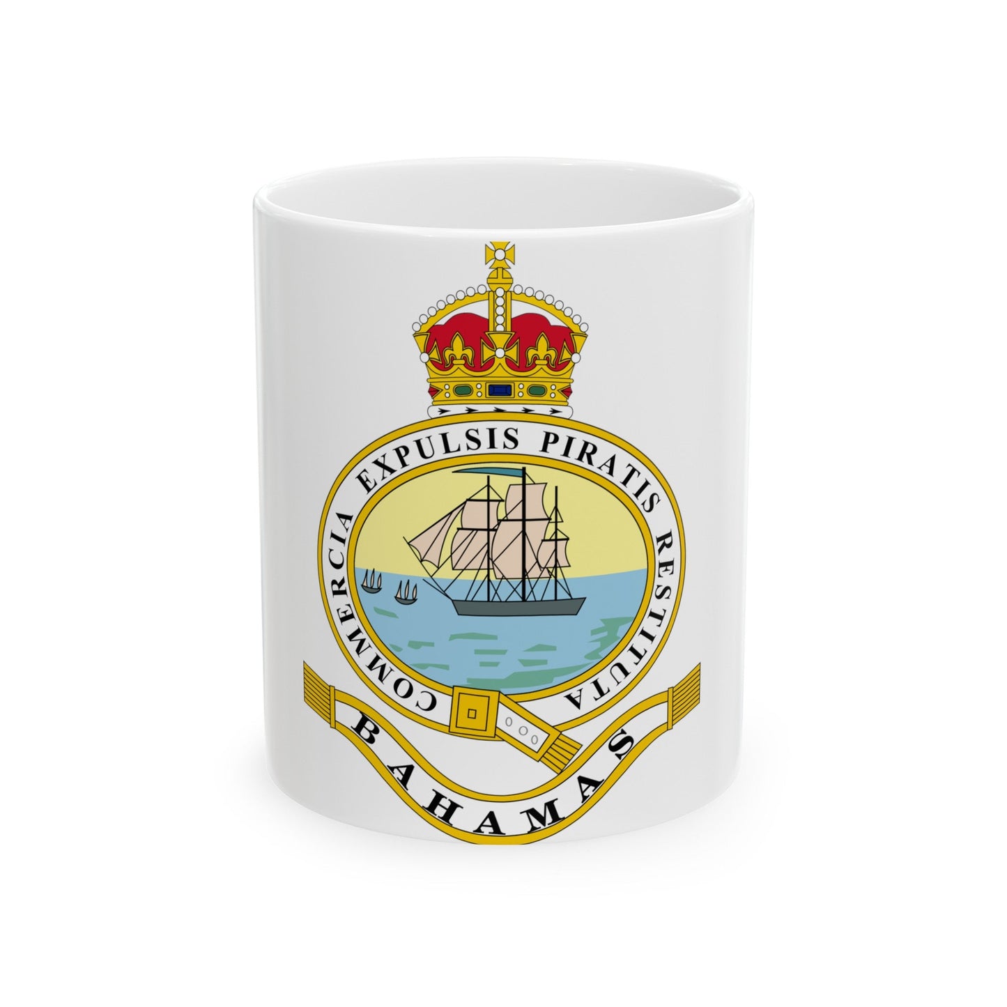 Emblem of the Bahamas (1904-1953) - White Coffee Mug-11oz-The Sticker Space