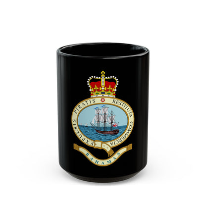 Emblem of the Bahamas (1964-1973) - Black Coffee Mug-15oz-The Sticker Space