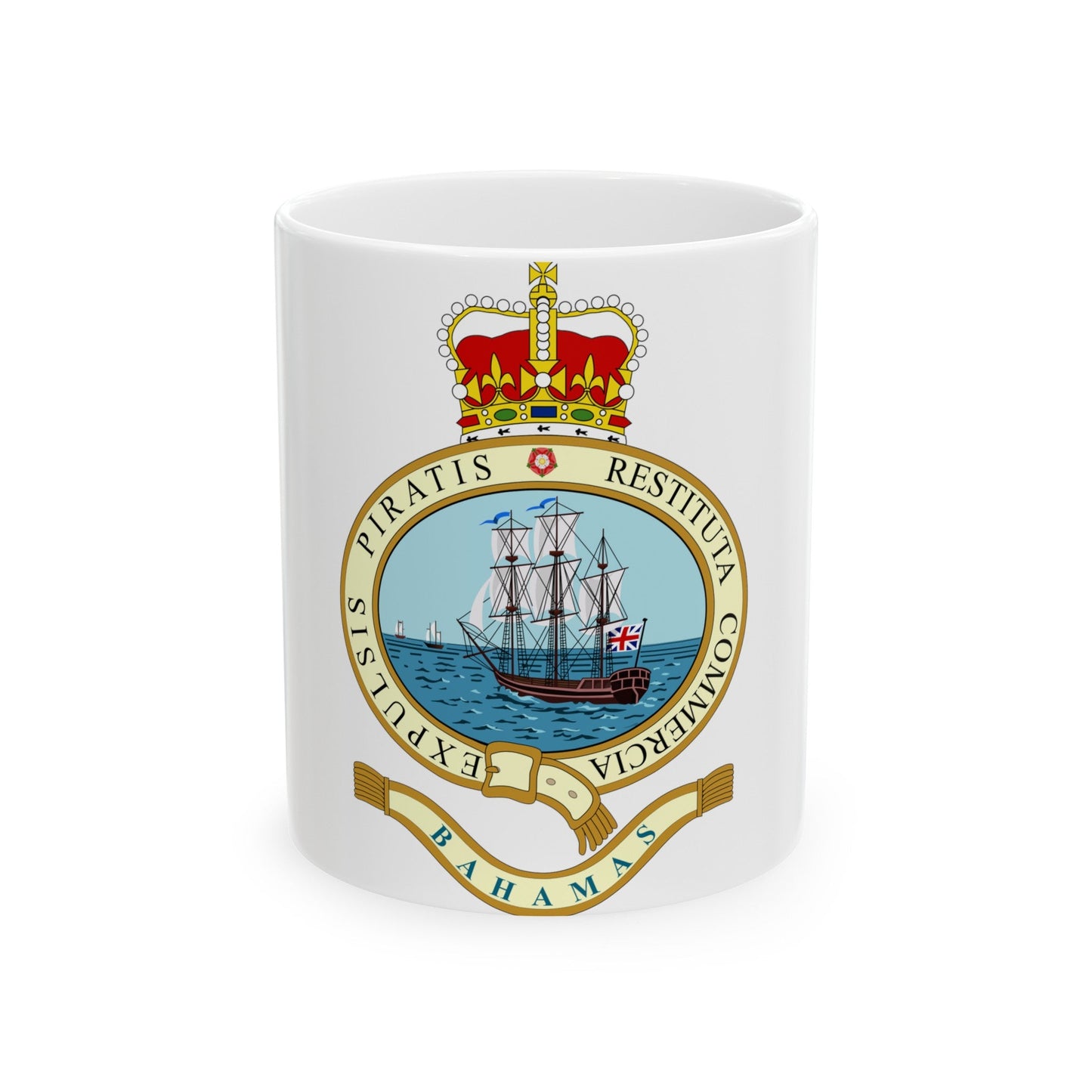 Emblem of the Bahamas (1964-1973) - White Coffee Mug-11oz-The Sticker Space