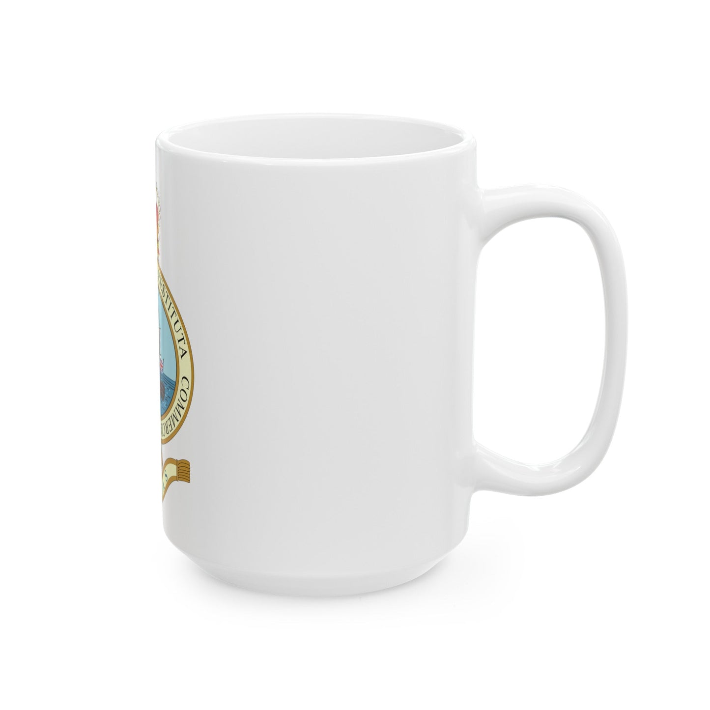 Emblem of the Bahamas (1964-1973) - White Coffee Mug-The Sticker Space