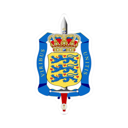 Emblem of the Defence Command Denmark (Denmark) (Coat of Arms) STICKER Vinyl Kiss-Cut Decal - The Sticker Space
