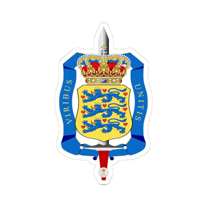 Emblem of the Defence Command Denmark (Denmark) (Coat of Arms) STICKER Vinyl Kiss-Cut Decal - The Sticker Space