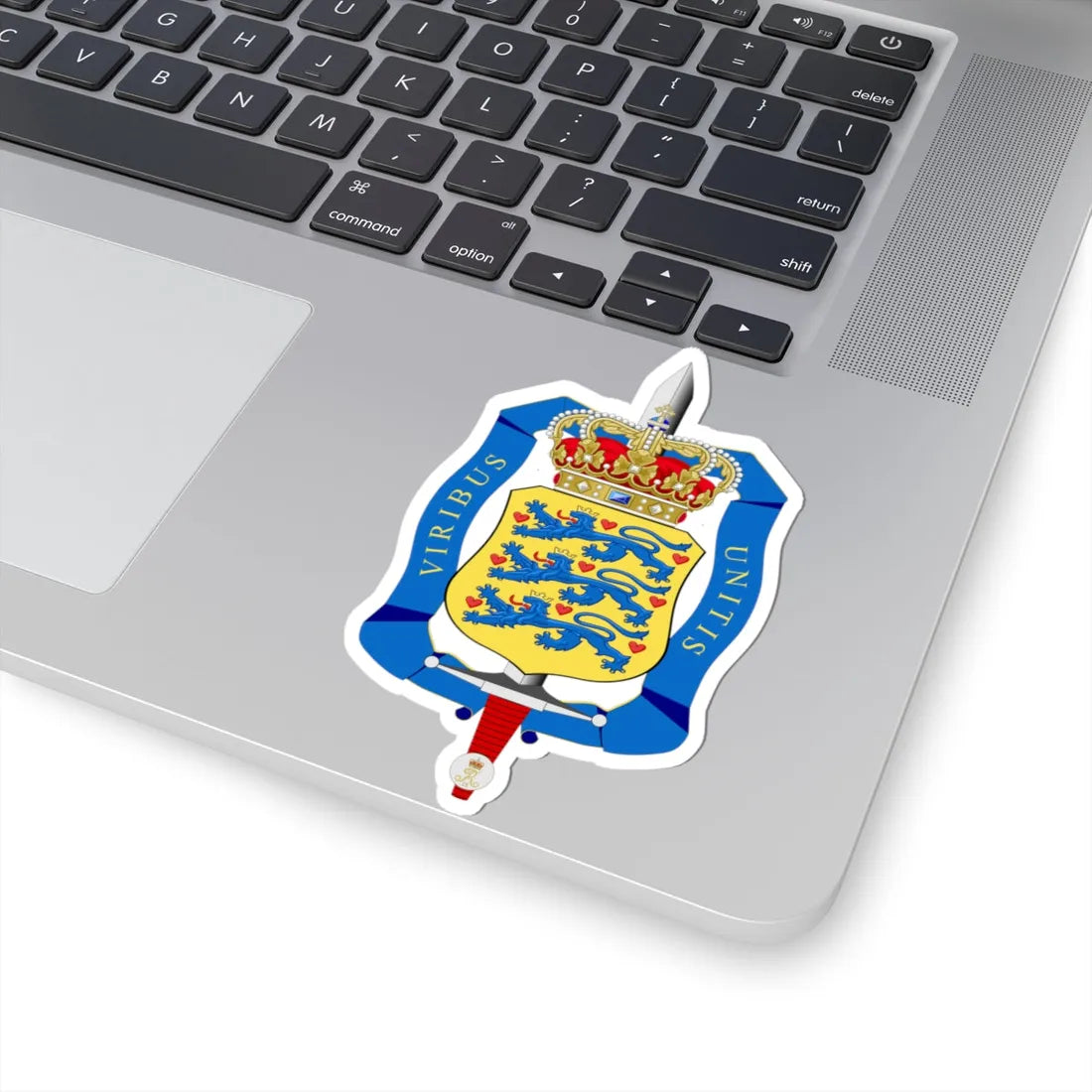 Emblem of the Defence Command Denmark (Denmark) (Coat of Arms) STICKER Vinyl Kiss-Cut Decal - The Sticker Space