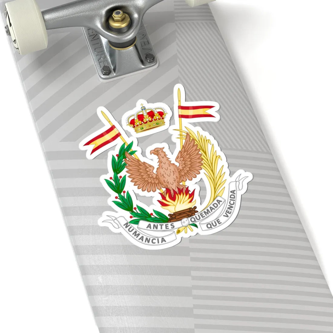 Emblem of the Former Cavalry Regiment Numancia (Spain) (Coat of Arms) STICKER Vinyl Kiss-Cut Decal - The Sticker Space