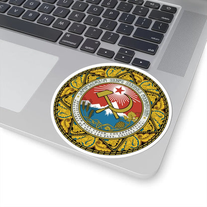 Emblem of the Georgian SSR 1921-1937 (Georgia) (Coat of Arms) STICKER Vinyl Kiss-Cut Decal - The Sticker Space