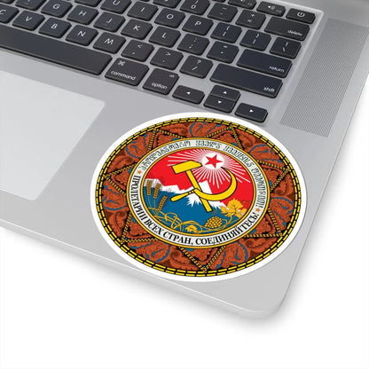Emblem of the Georgian SSR 1936 (Georgia) (Coat of Arms) STICKER Vinyl Kiss-Cut Decal - The Sticker Space