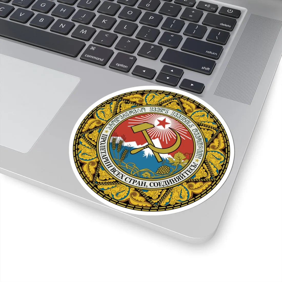 Emblem of the Georgian SSR 1937-1981 (Georgia) (Coat of Arms) STICKER Vinyl Kiss-Cut Decal - The Sticker Space