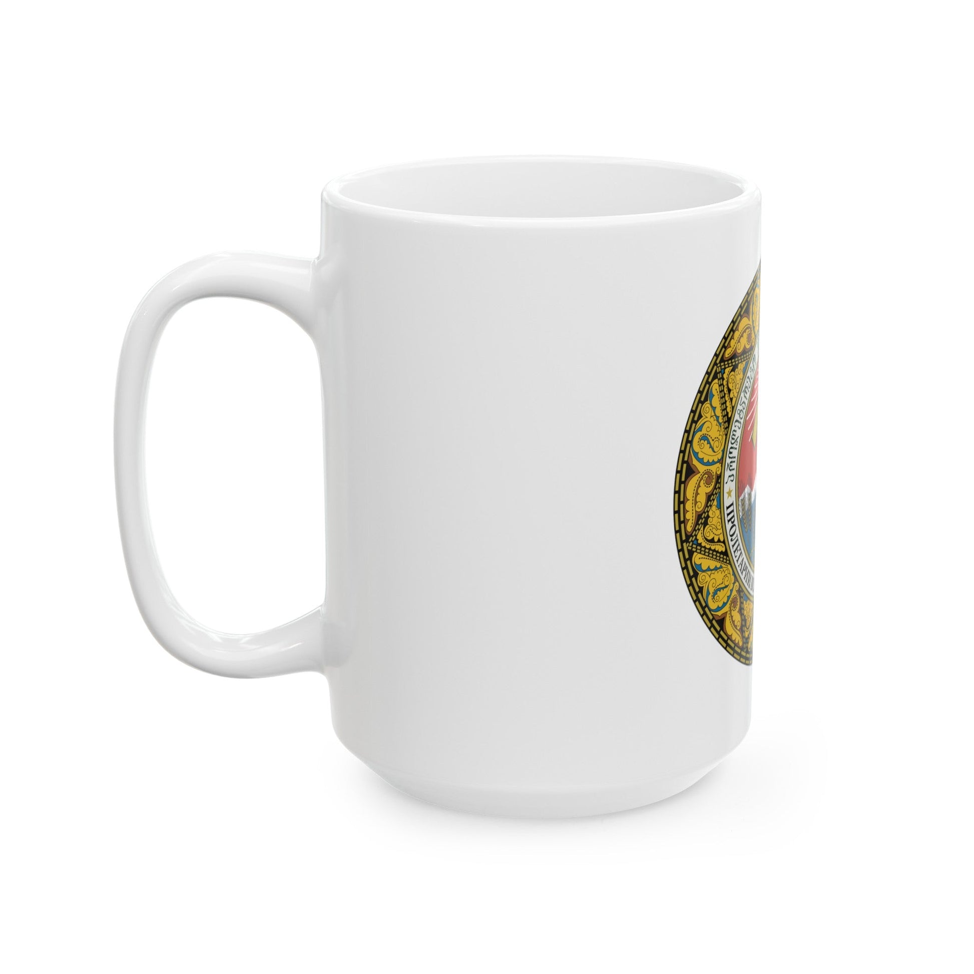 Emblem of the Georgian SSR-2 - White Coffee Mug-The Sticker Space