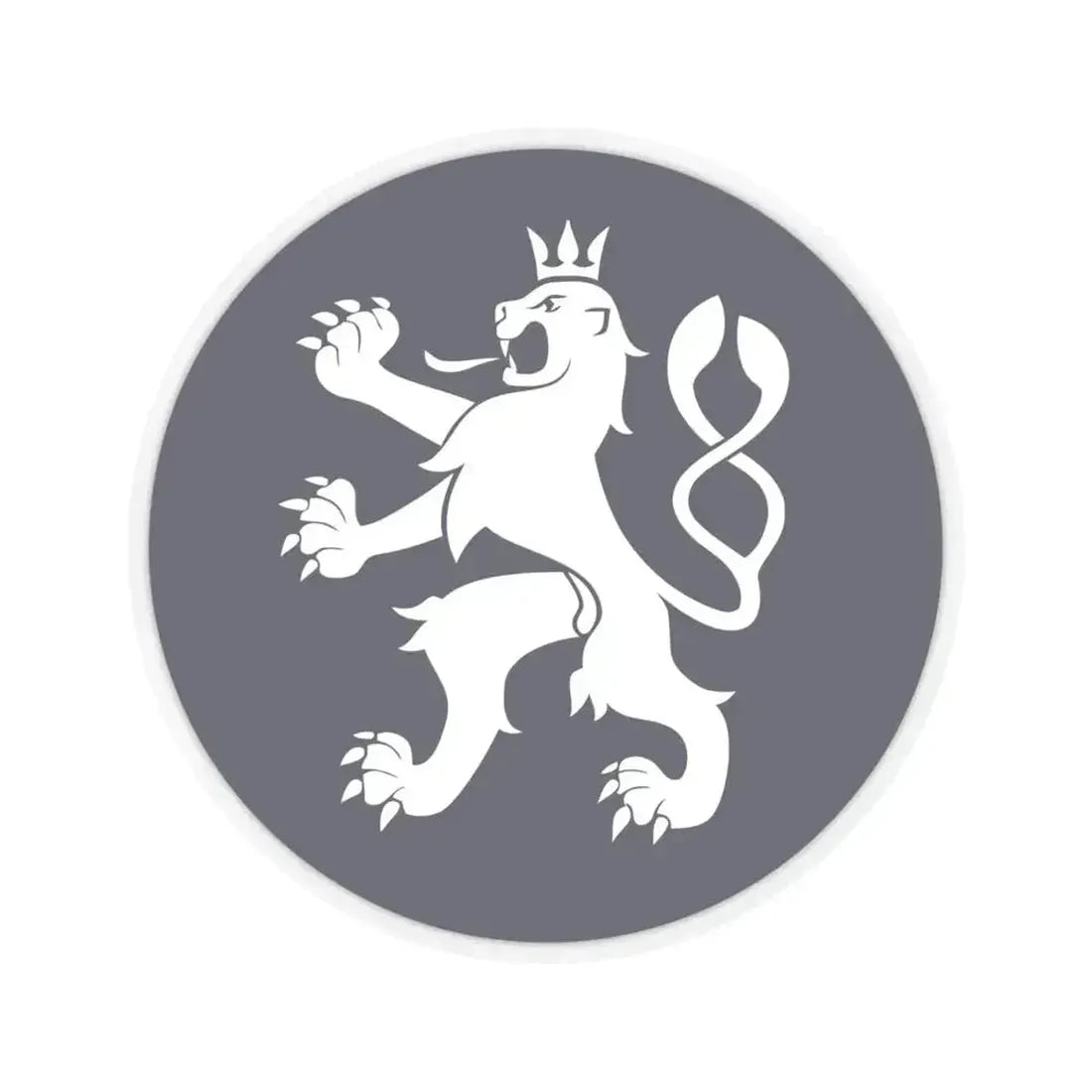 Emblem of the Government of the Czech Republic (Czech Republic) STICKER Vinyl Kiss-Cut Decal 4 Inch Transparent - The Sticker Space