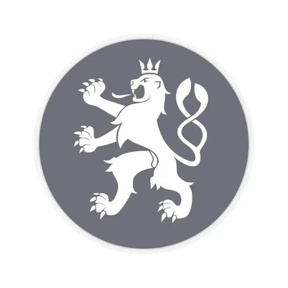 Emblem of the Government of the Czech Republic (Czech Republic) STICKER Vinyl Kiss-Cut Decal 4 Inch Transparent - The Sticker Space